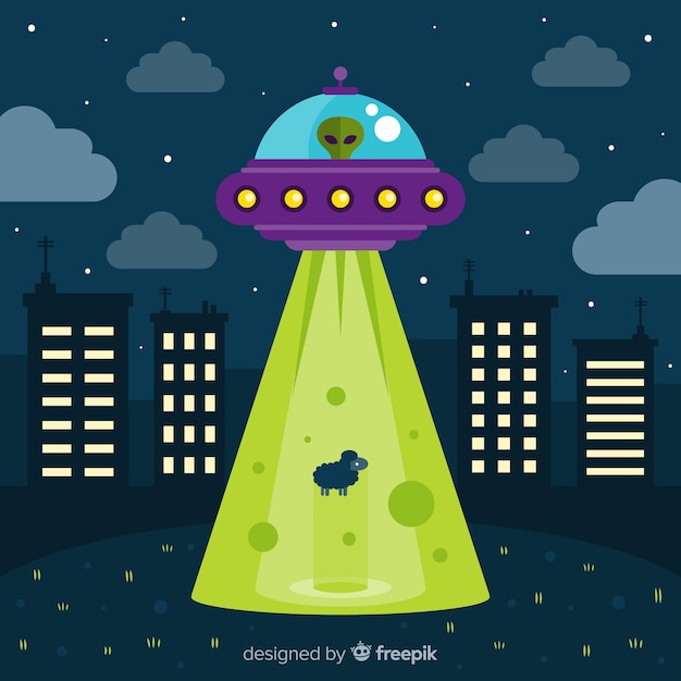 Free Vector creative ufo background