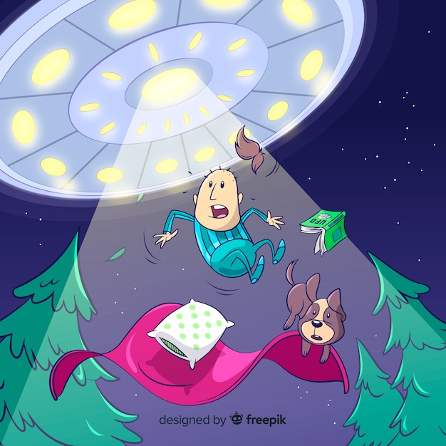 Creative ufo background