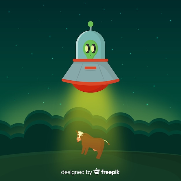 Free vector creative ufo background