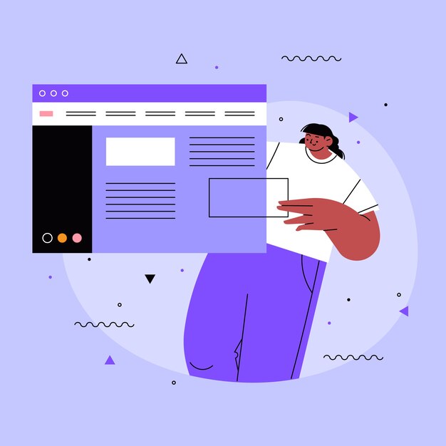 Creative web homepage illustration