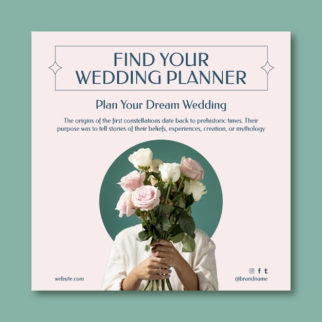 Creative wedding planners specialists facebook post