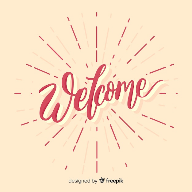 Creative welcome lettering concept