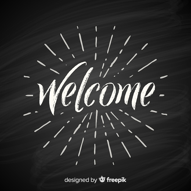 Free Vector creative welcome lettering concept