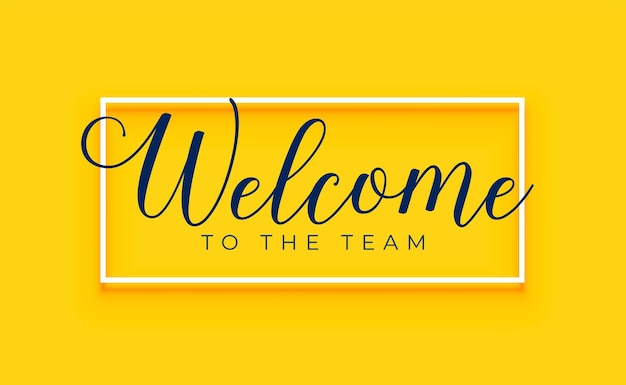 Creative welcome to the team banner for corporate hiring