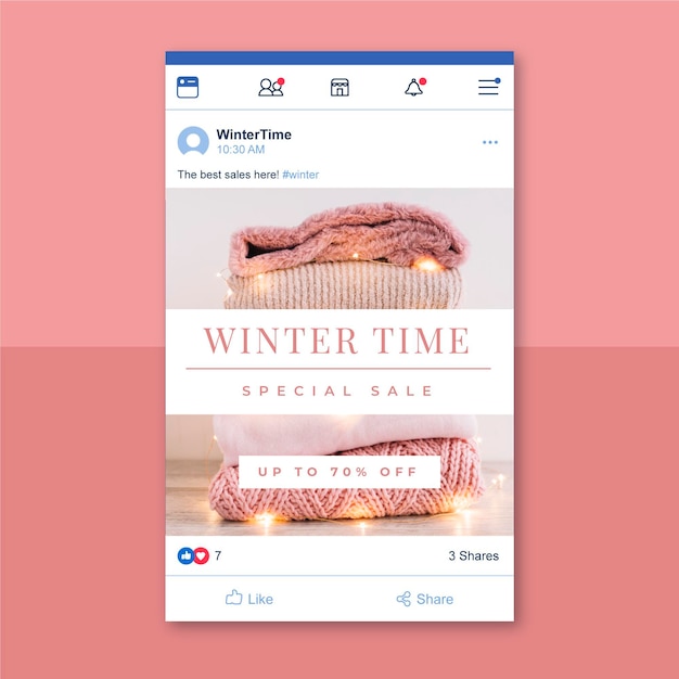 Creative winter facebook post