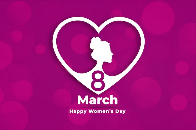 Creative womens day event banner in heart style