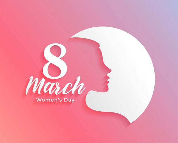 Creative womens day greeting design