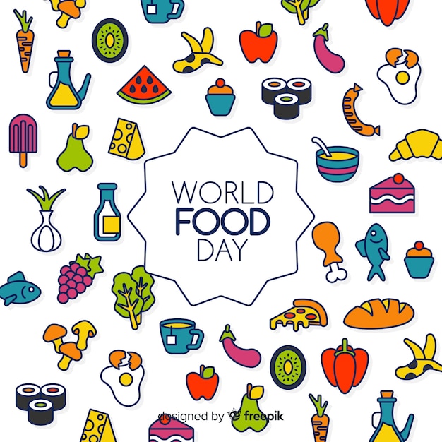 Creative world food day background