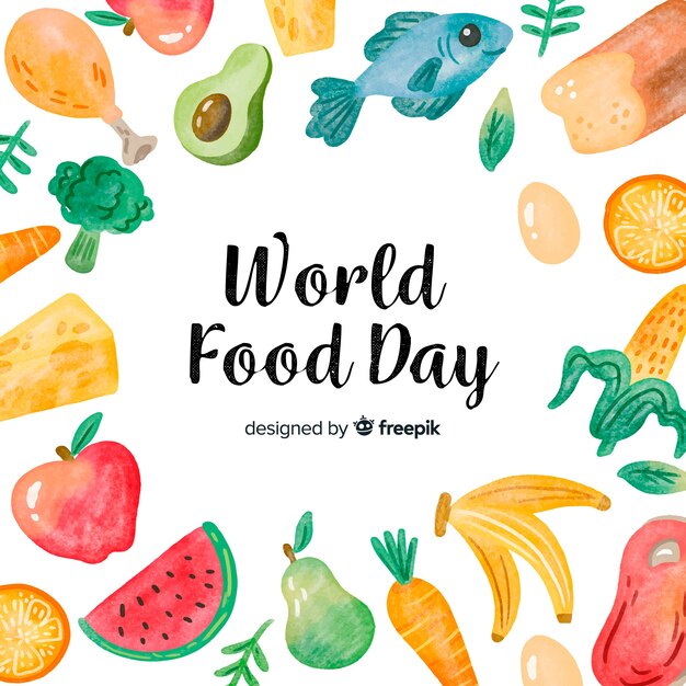 Creative world food day background