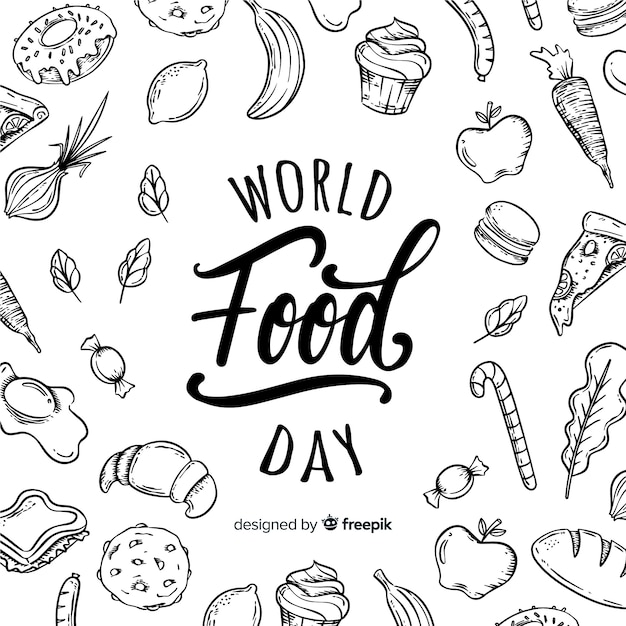 Creative world food day background