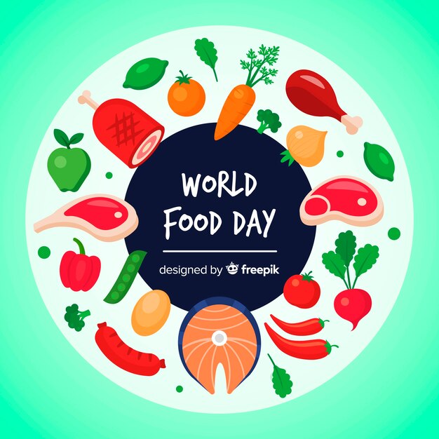 Creative world food day background