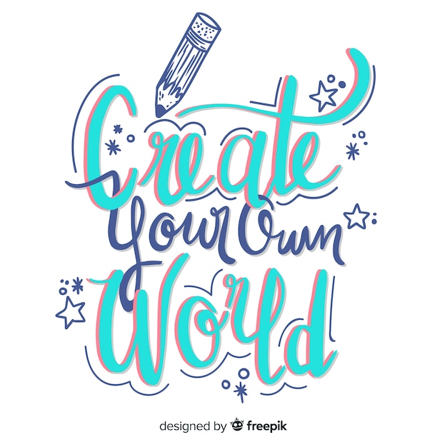 Creativity lettering hand drawn design