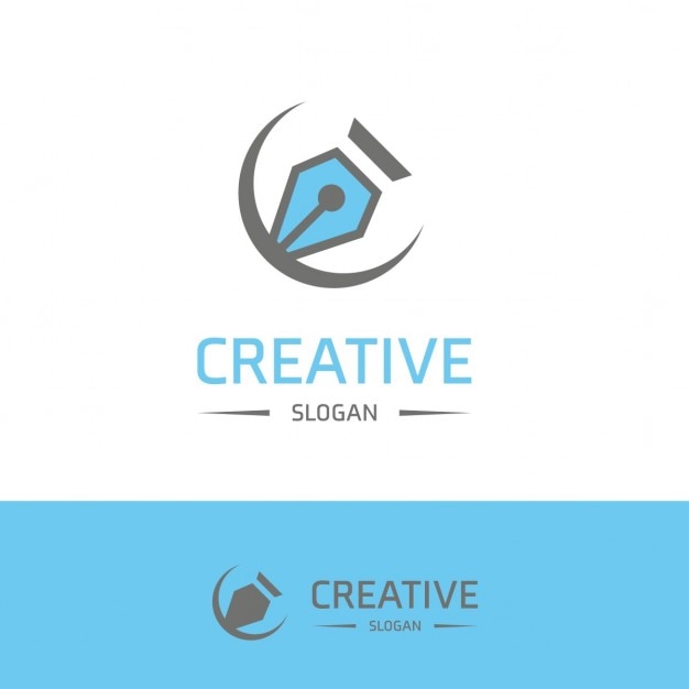 Free Vector creativity logo with a pen