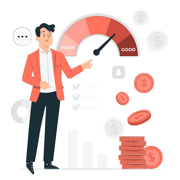 Credit assessment concept illustration