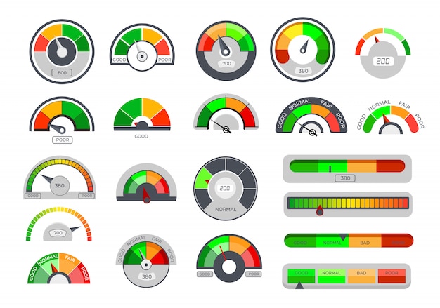 Credit limit gauges icons