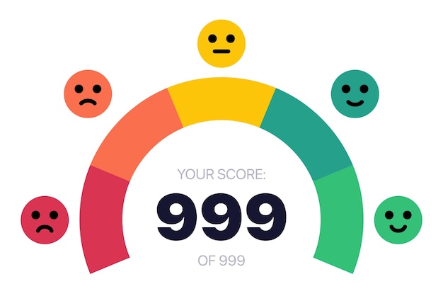 Free Vector credit score progress bar 2