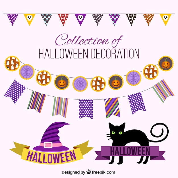 Free vector creepy decoration for halloween