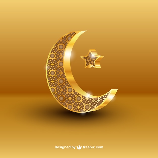 Free vector crescent moon ramadan