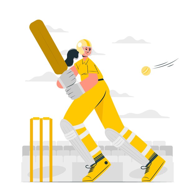 Cricket concept illustration