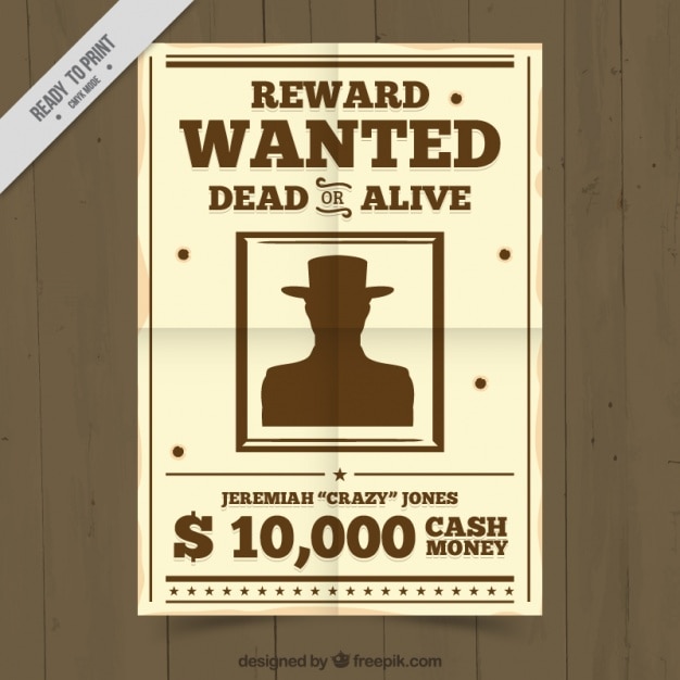 Criminal wanted poster