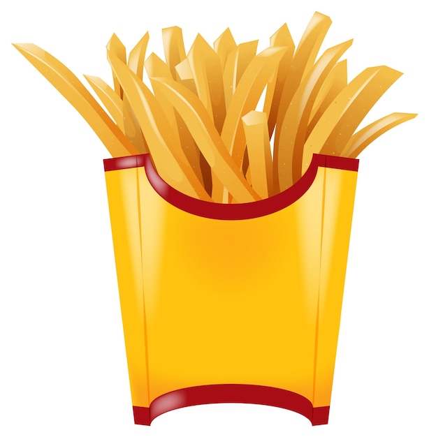 Crispy Golden French Fries Illustration