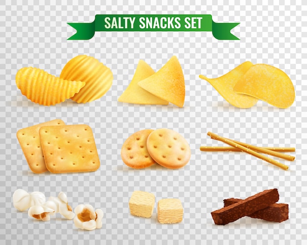 Crispy Snacks Transparent Set