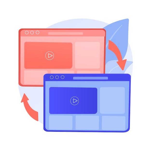 Free Vector cross-browser compatibility abstract concept illustration