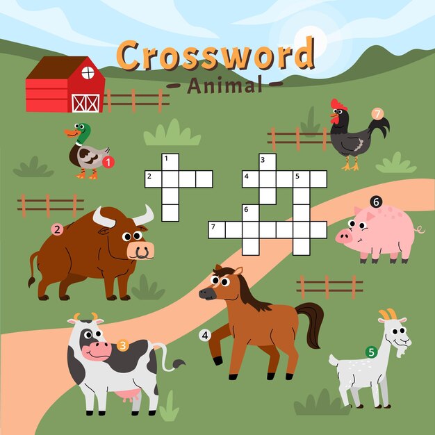 Crossword in english for kids