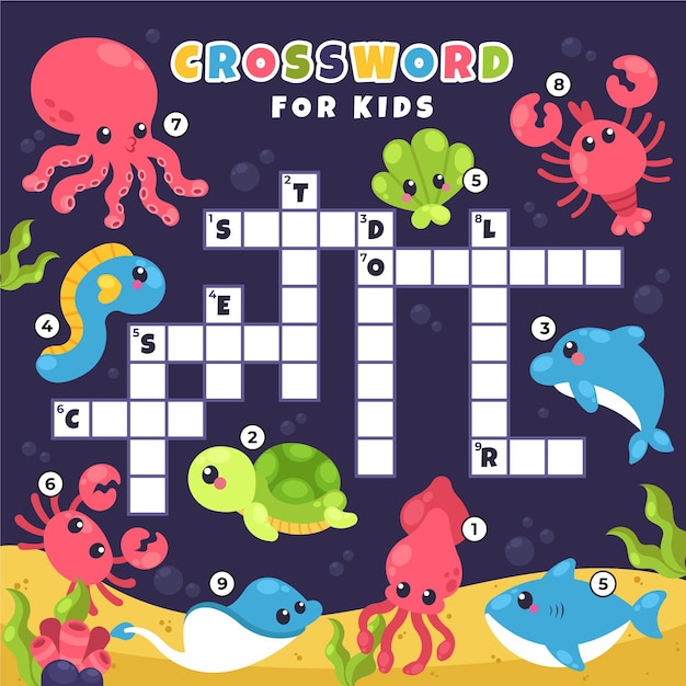 Crossword in english for kids