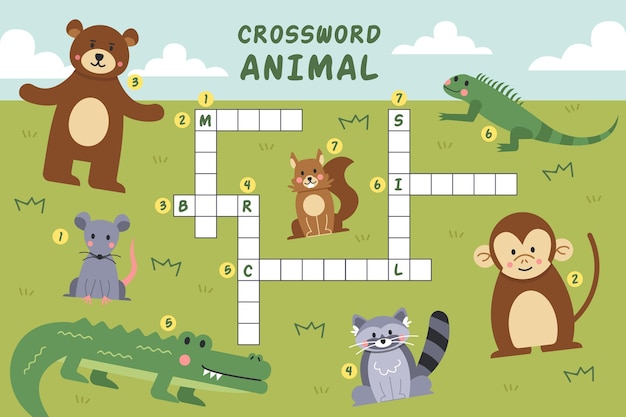 Crossword in english for kids