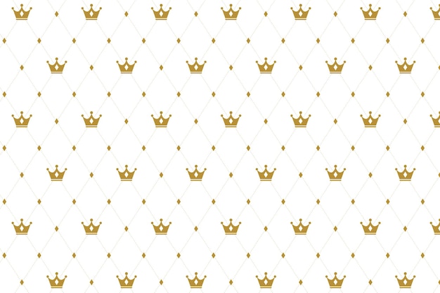 crown seamless pattern on white