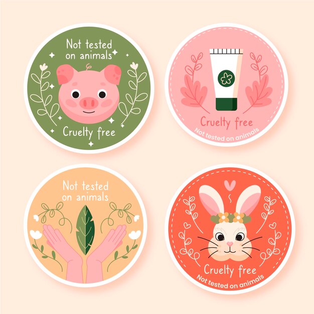 Cruelty-free badge collection