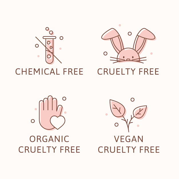 Cruelty free badges illustrated