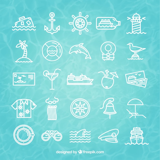 Free vector cruise icons