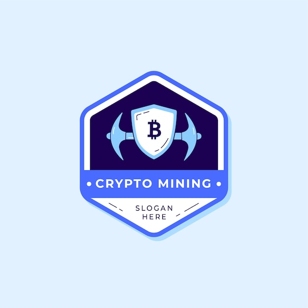 Crypto mining logo template