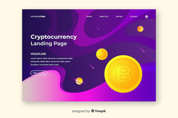 Cryptocurrency landing page