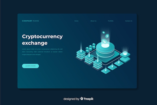 Cryptocurrency landing page