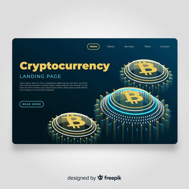 Cryptocurrency landing page