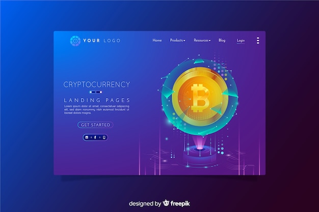 Cryptocurrency landing page