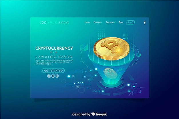 Cryptocurrency landing page