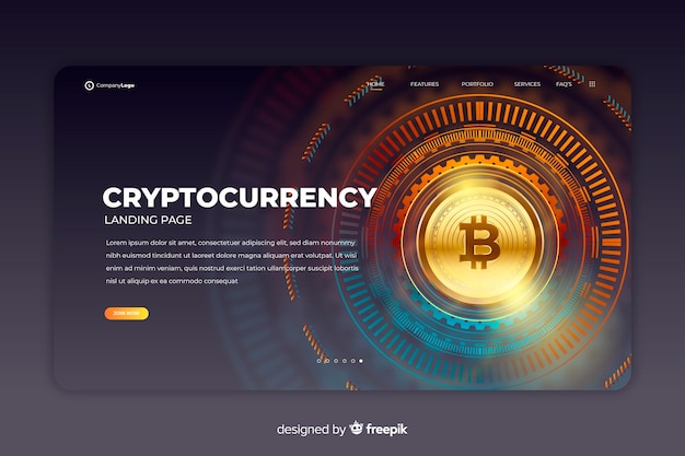 Cryptocurrency landing page