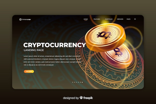 Cryptocurrency landing page