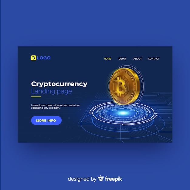 Cryptocurrency landing page