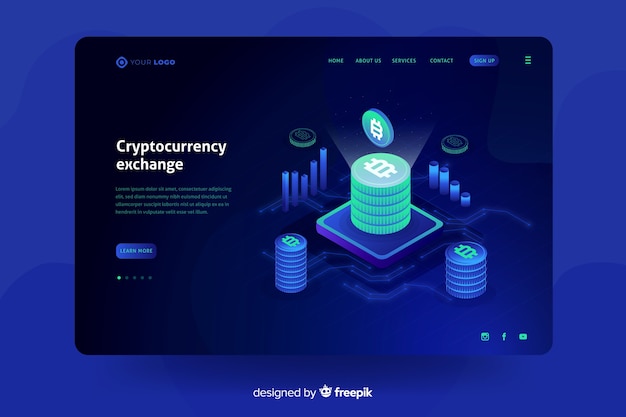 Cryptocurrency landing page