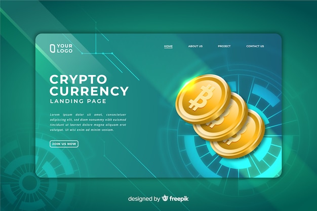 Cryptocurrency landing page