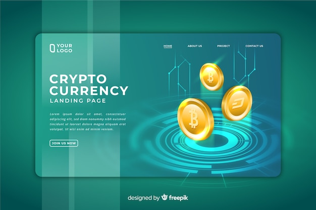 Cryptocurrency landing page