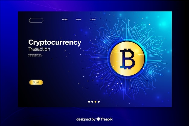 Cryptocurrency landing page