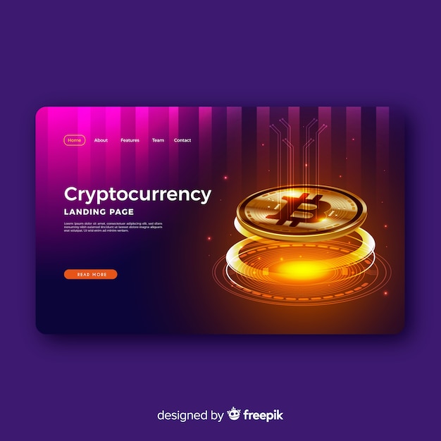 Cryptocurrency landing page