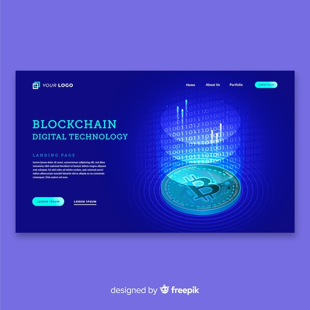 Cryptocurrency landing page