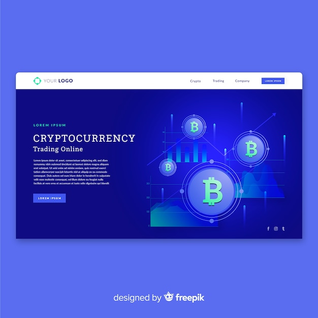 Cryptocurrency landing page